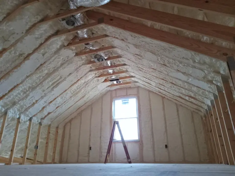 Spray foam roofing application for Crawl Space Insulation project in Colville